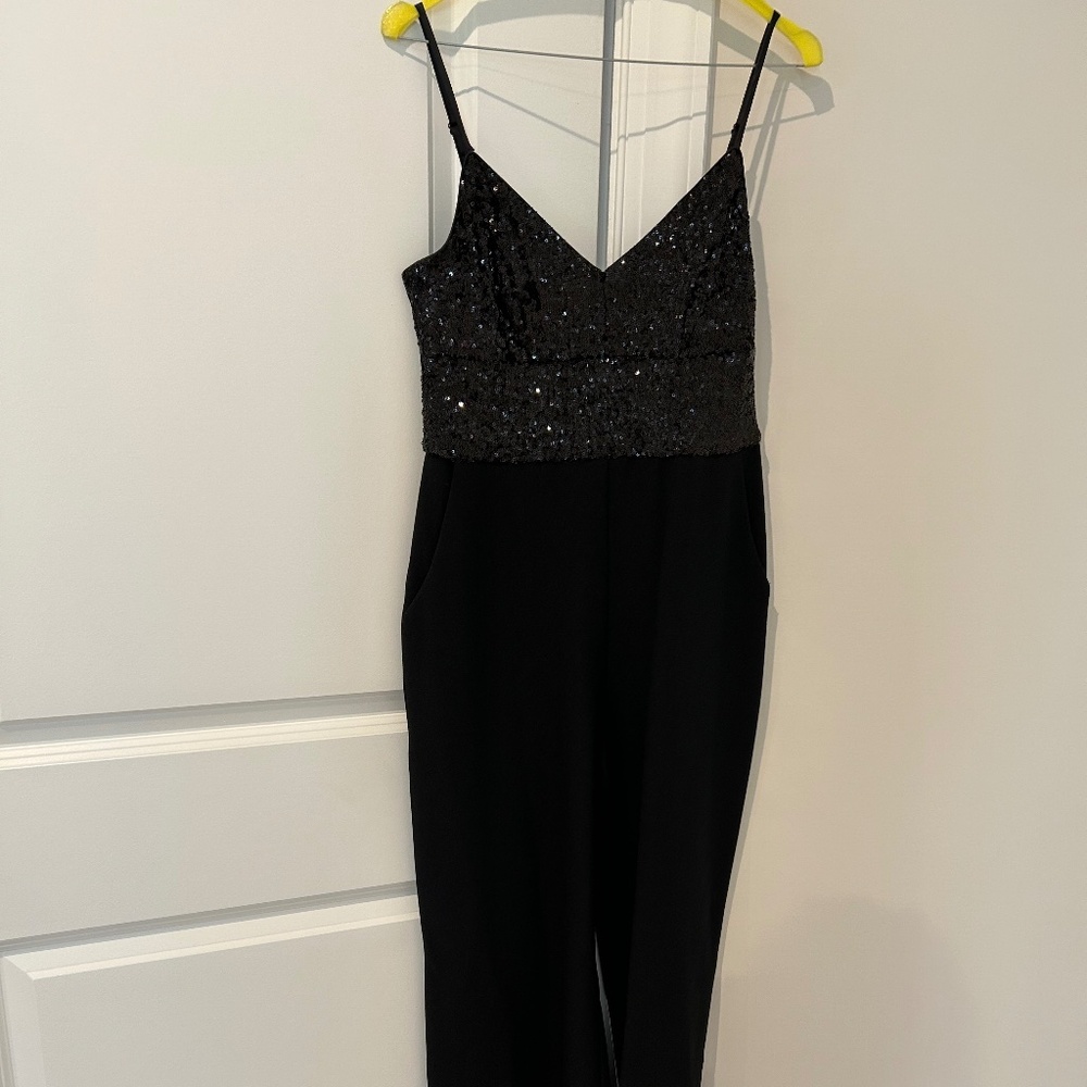 Eliza J sequin jumpsuit
